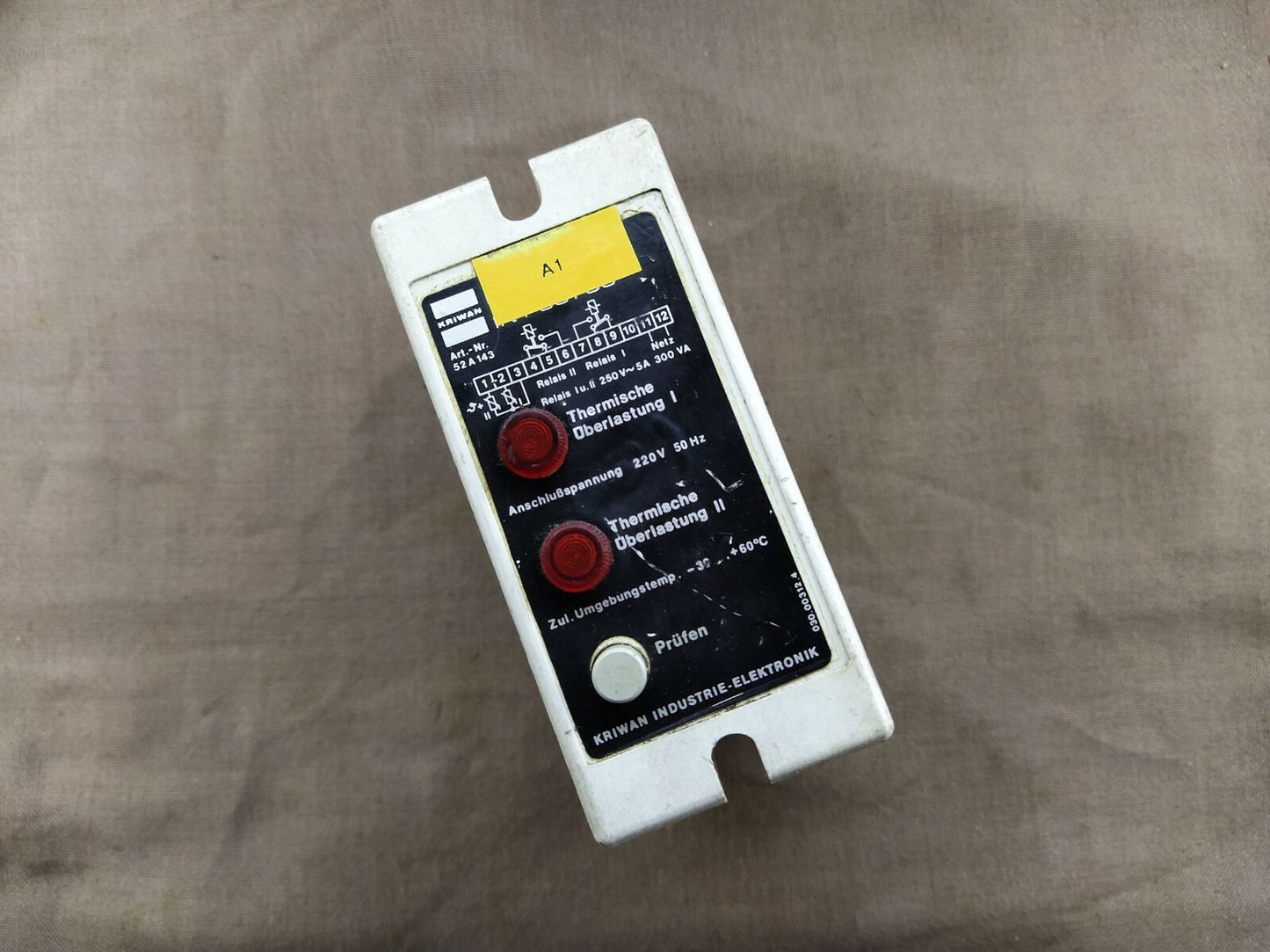 Kriwan Thermal Overload Relay 52A 143 Thermische Uberlastung 220 VAC 52A143