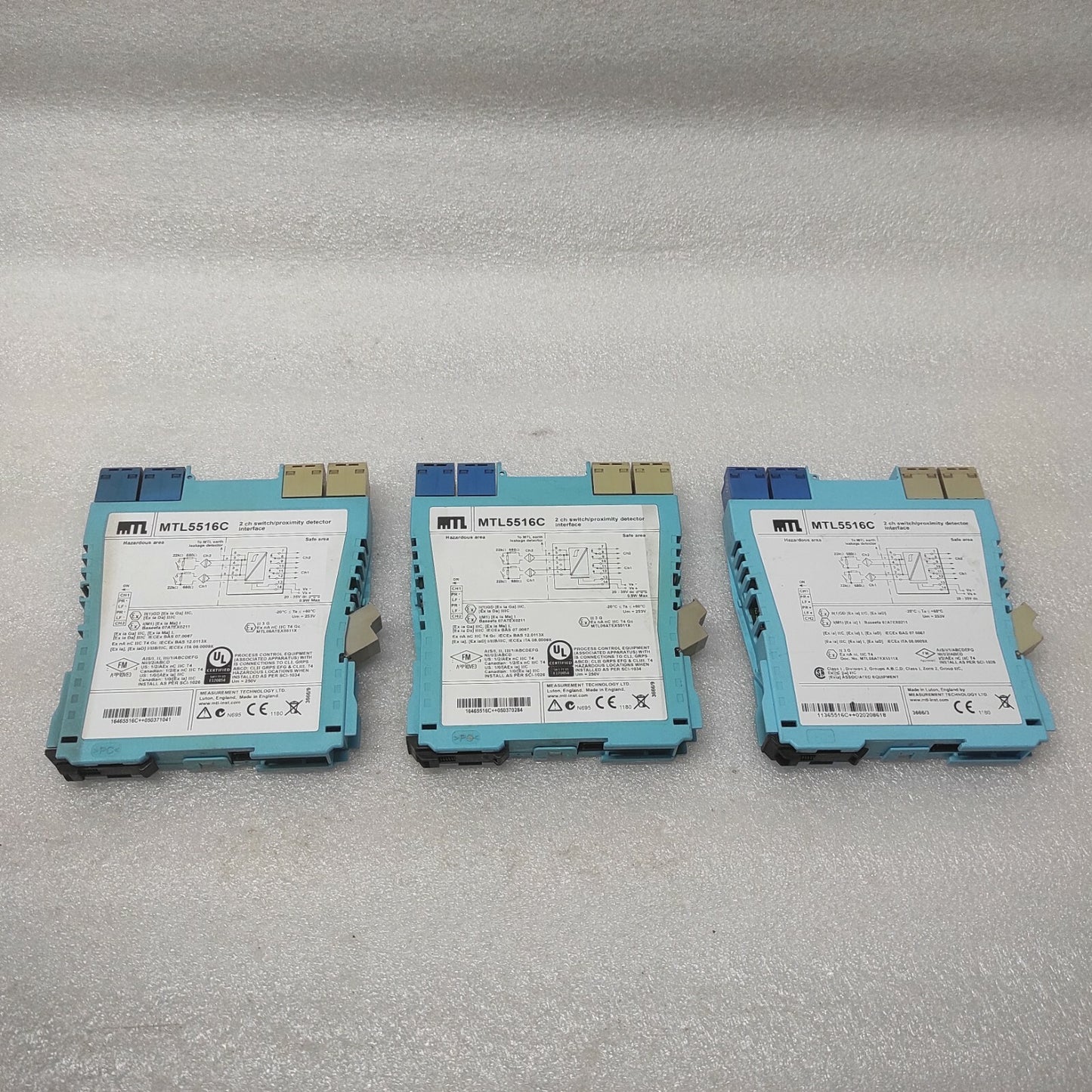MEASUREMENT TECHNOLOGY MTL 5516C 2-CH SWITCH PROXIMITY DETECTOR INTERFACE MTL551