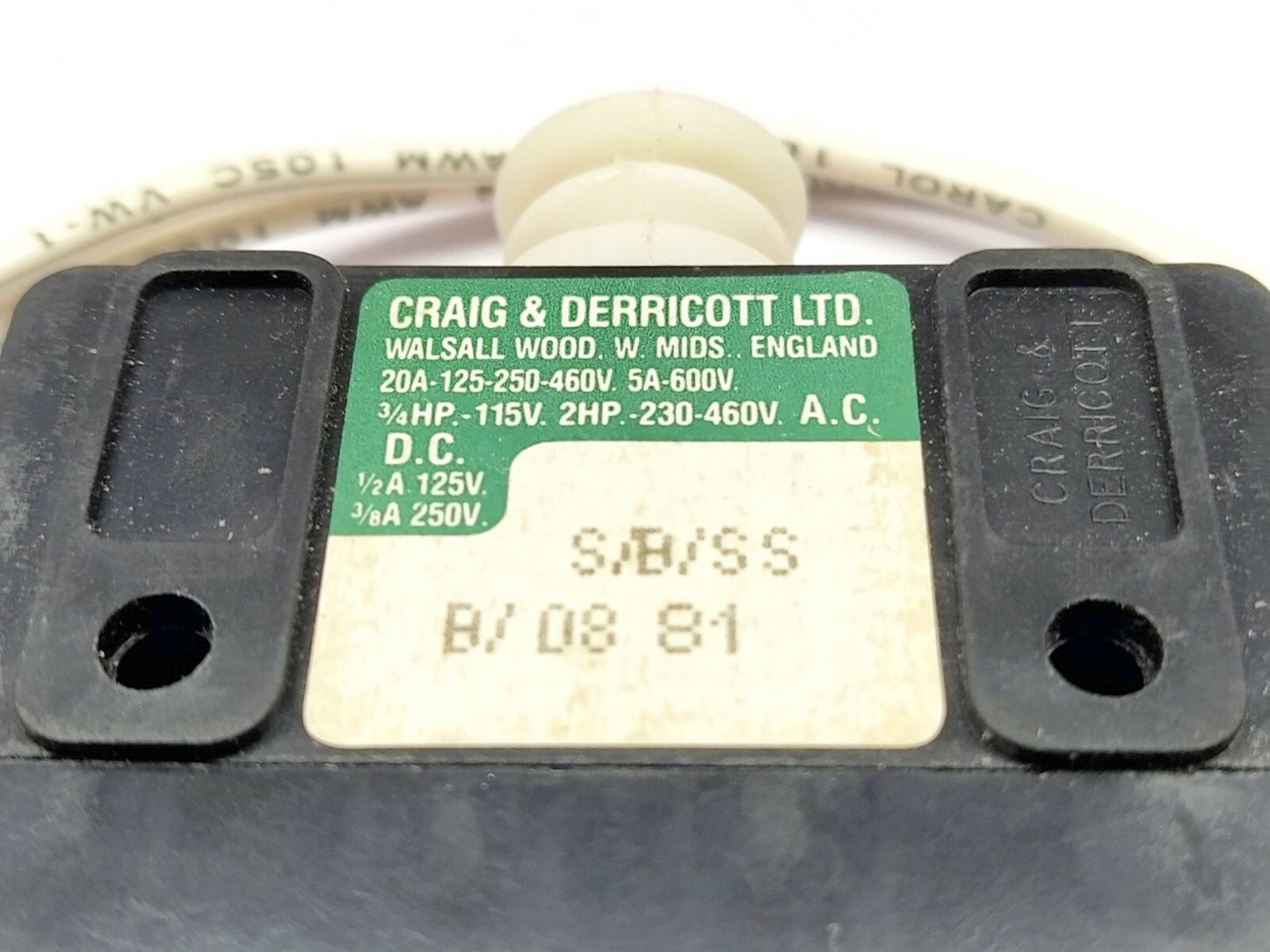 ASTRALUX 1471648 CRAIG & DERRICOTT S/B/SS - B/08 81 LIMIT SWITCH