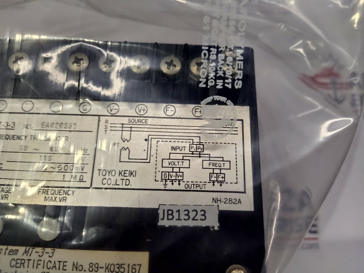 TOYO KEIKI MT-3-3 MULTIPLE TRANSDUCER BODY RUSTED