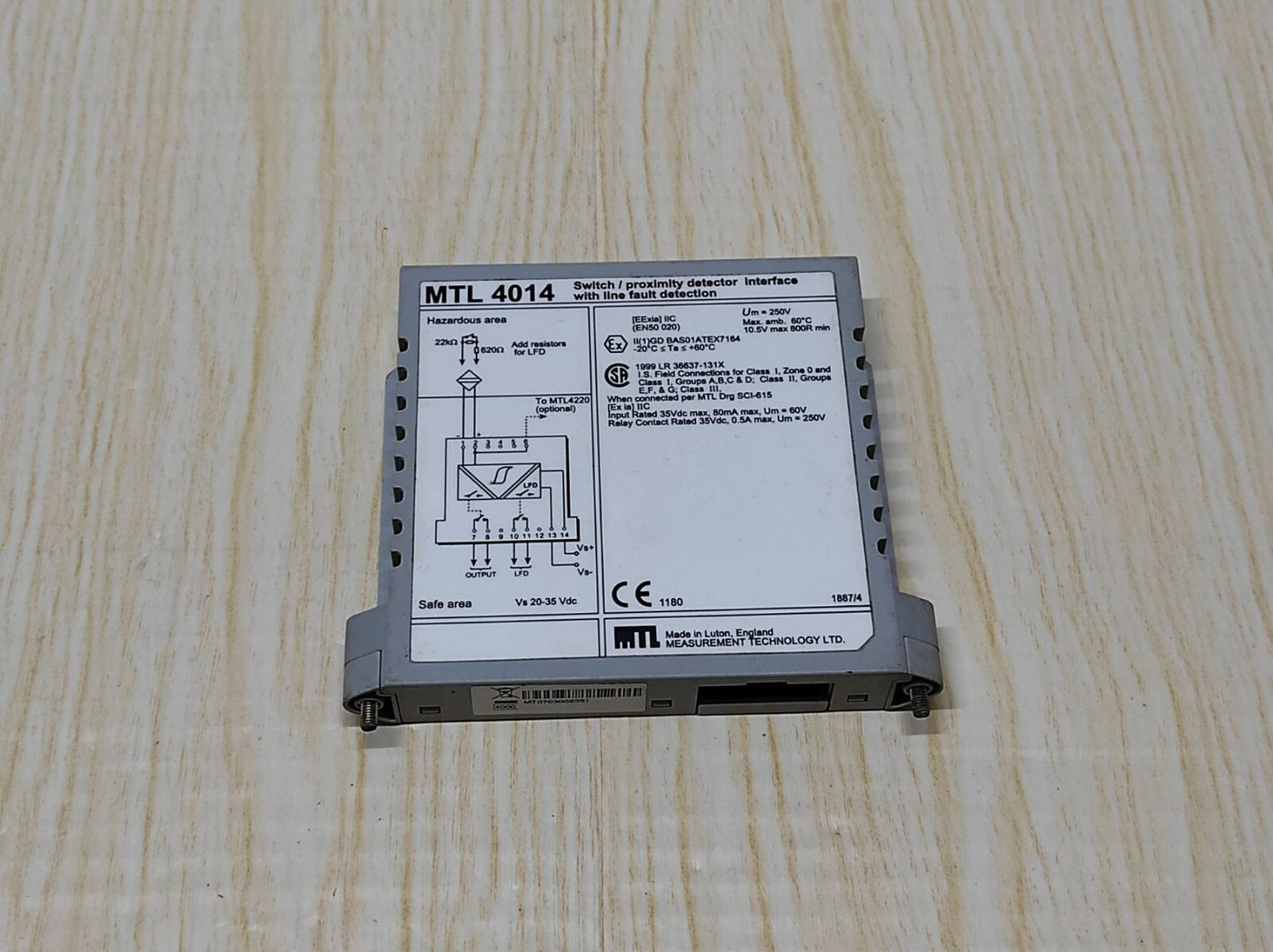 MTL 4014 Switch/Proximity Detector Interface With Line Fault Detection MTL4014