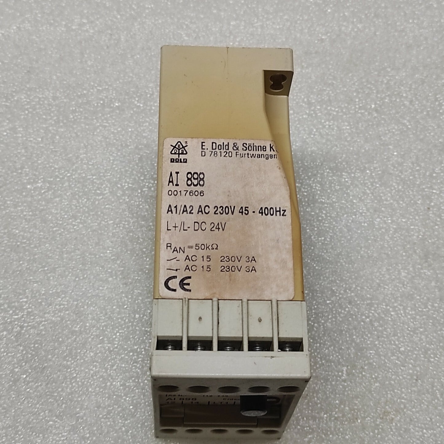 DOLD AI 898 INSULATION MONITOR RELAY 0017606 230VAC/24VDC