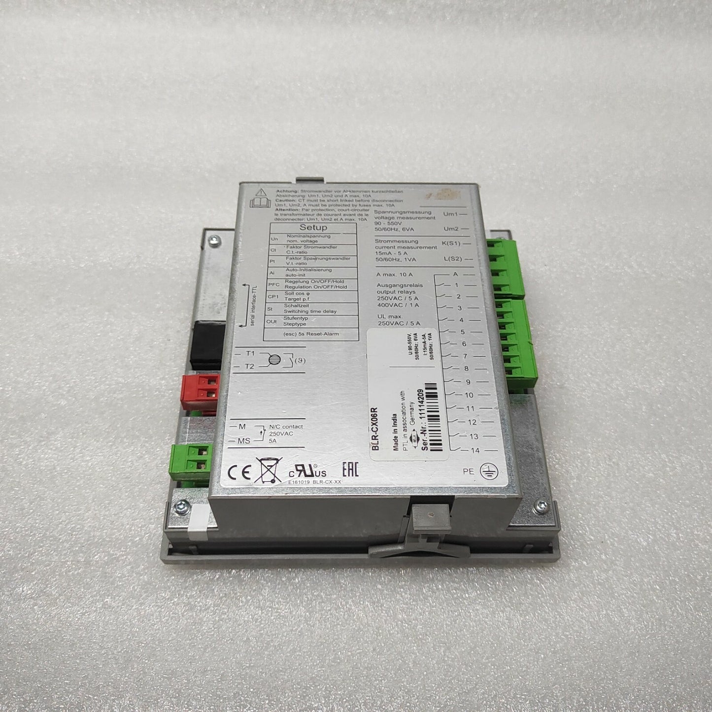 BELUK PTL BLR-CX06R POWER FACTOR CONTROLLER 90-550V