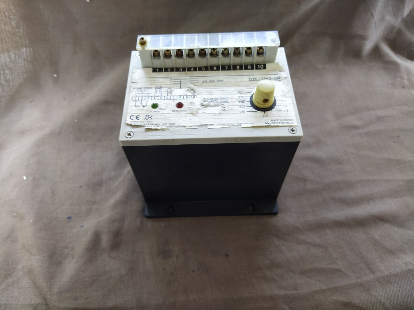 WESTRONICS SBAG-202 GROUNDING RESISTANCE MONITOR 220V