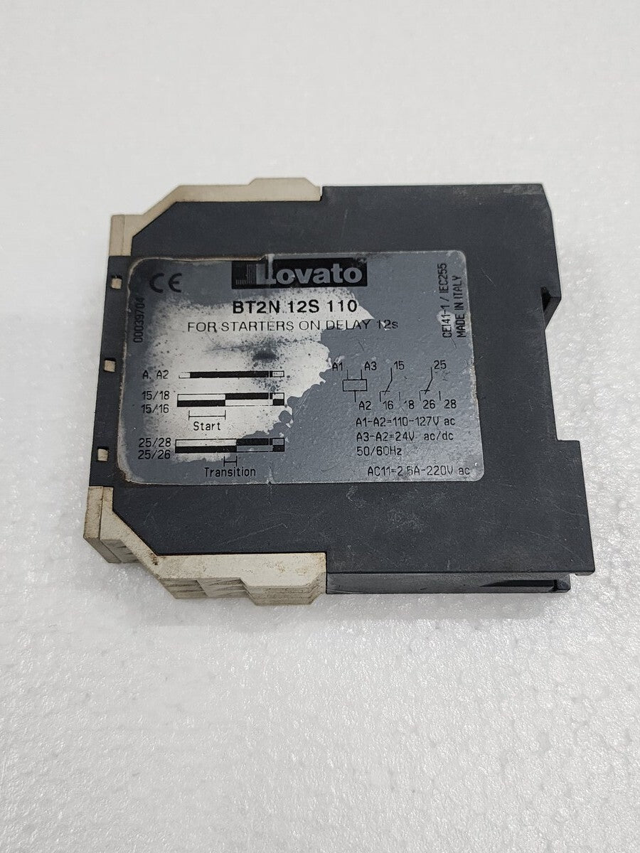 LOVATO BT2N12S110 FOR STARTERS ON DELAY 110-127V AC/24V AC-DC