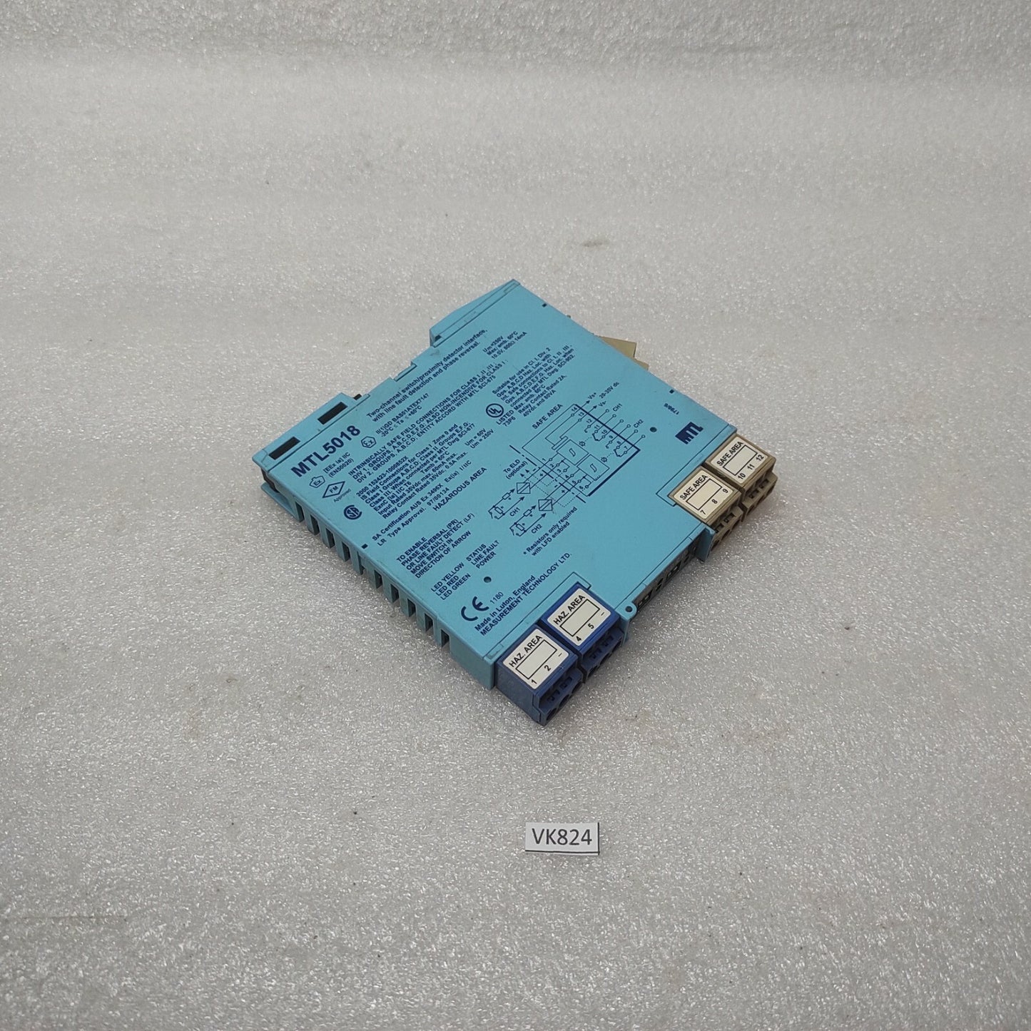MEASUREMENT TECHNOLOGY MTL5018 2-CH SWITCH PROXIMITY DETECTOR INTERFACE MTL 5018