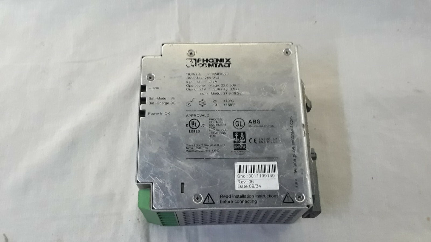 Phoenix Quint DC-UPS 20A Uninterruptible Power Supply Unit