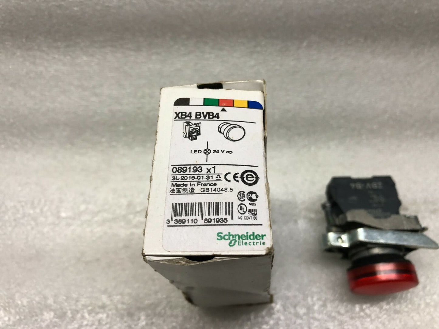 SE XB4 BVB4 RED METAL PILOT LIGHT 089193
