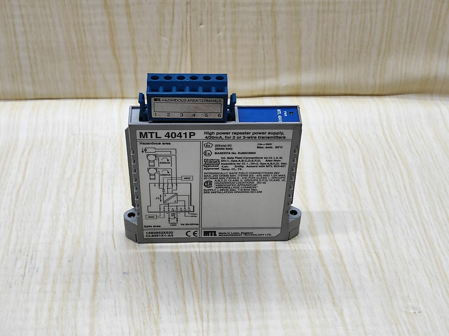MTL 4041P High Power Repeater Power Supply 4/20mA for 2 or 3 Wire Transmitter MT