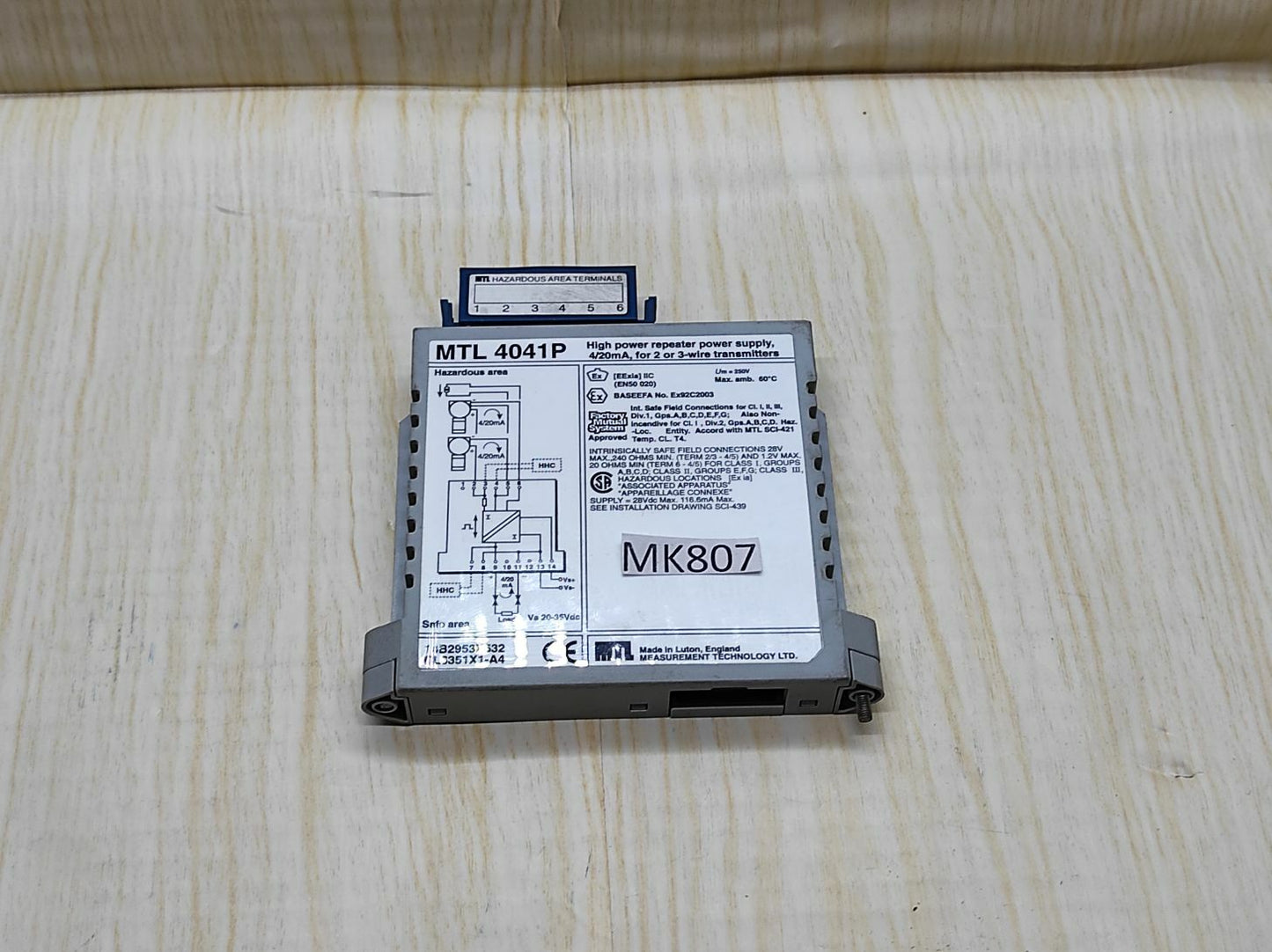 MTL 4041P High Power Repeater Power Supply 4/20mA for 2 or 3 Wire Transmitter MT