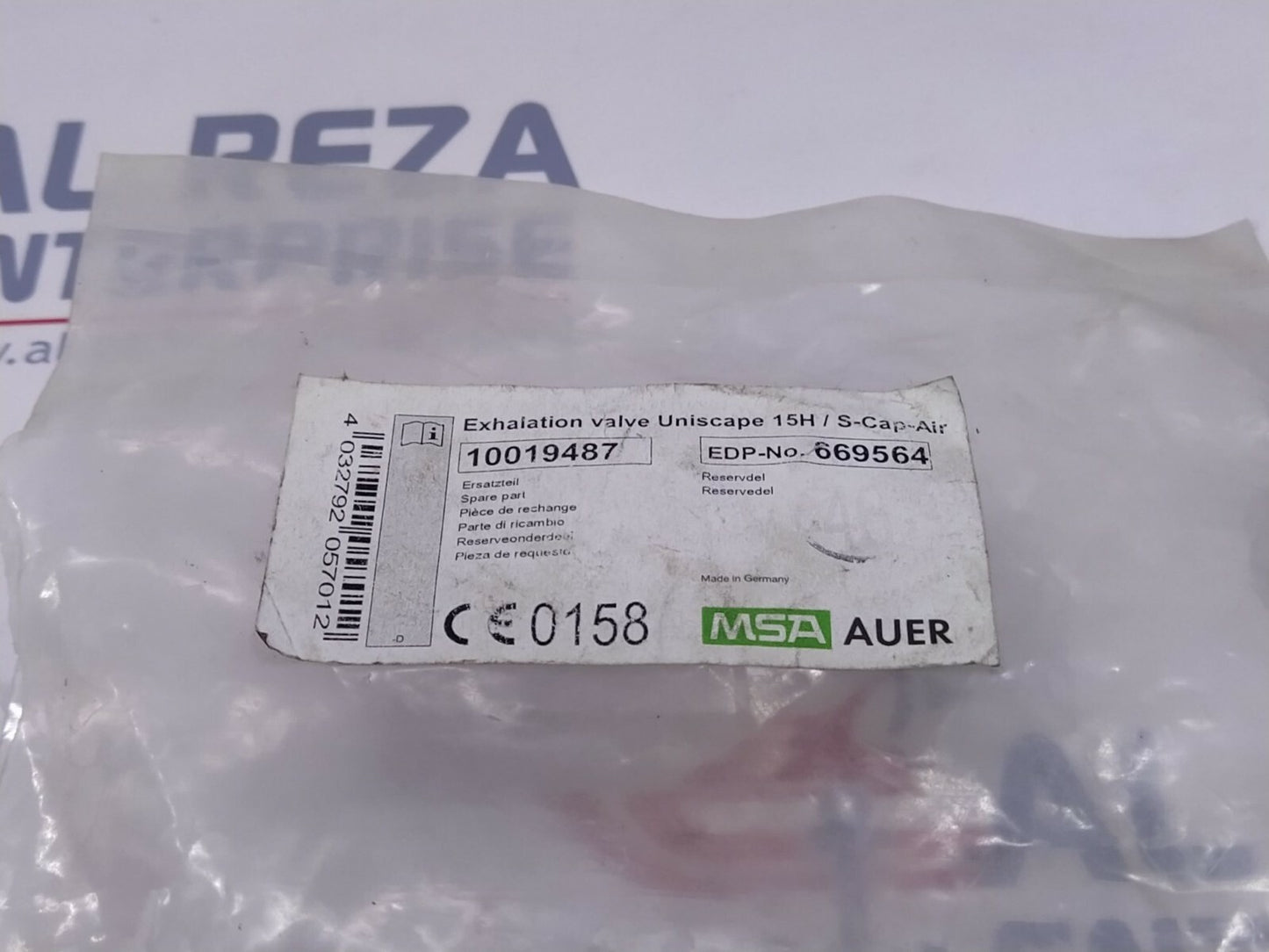 MSA AUER 10019484 S-CAP-AIR VENTILKAPPE STARTERSTIFT ORING EDP NP 669513