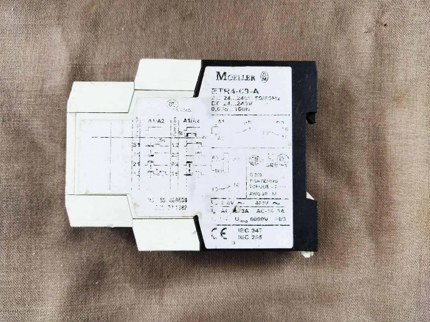 Moeller ETR4-69-A Timing Relay Multifunction 0.05s, 100h, 10 Ranges, 1 Changeove