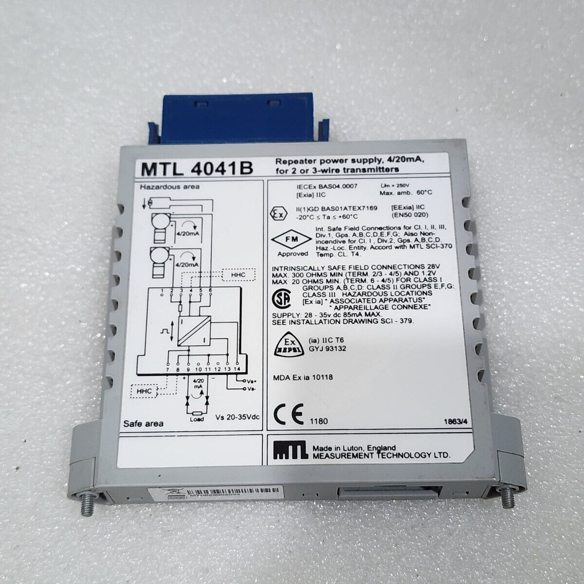 MEASUREMENT TECHNOLOGY MTL 4041B Repeater Power Supply  Honeywell 511