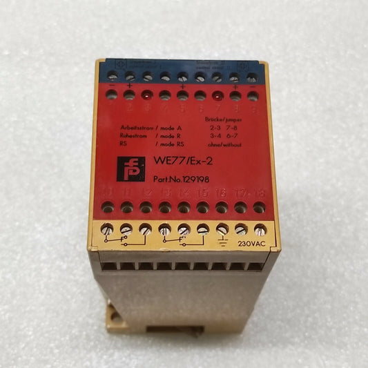 PEPPERL + FUCHS WE77/EX-2 SWITCH AMPLIFIER 129198 230VAC LOT OF 2 UNIT