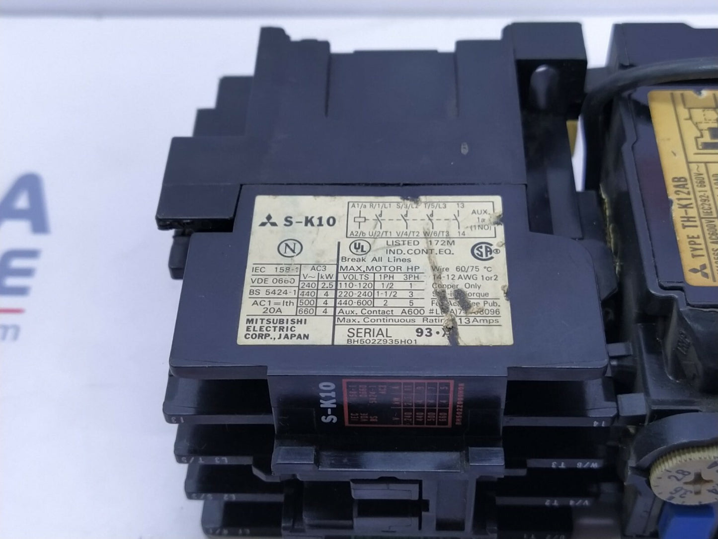 Mitsubishi S-K10 Magnetic Contactor 100V TH-K12AB 2.8-4.4A
