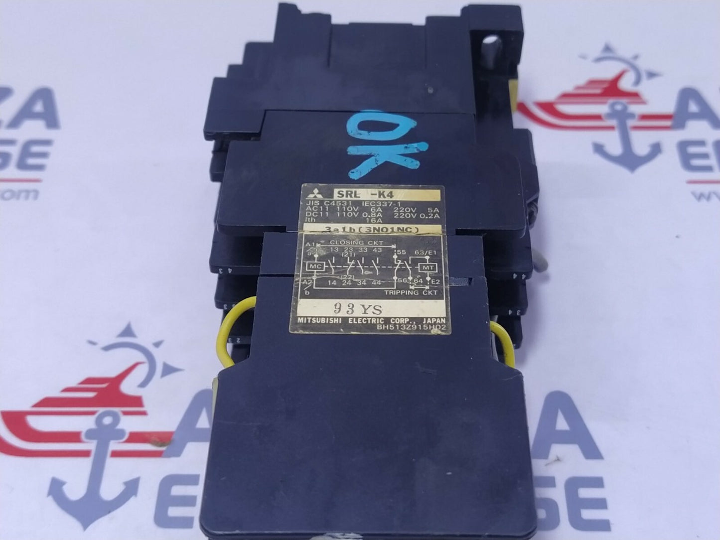 Mitsubishi SRL-K4 Contactor Relay Jis C4531 3a1b Coil Voltage 100-110V SRLK4