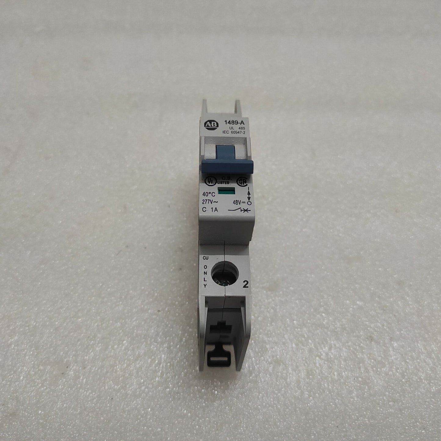 ALLEN BRADLEY CAT 1489-A1C010 MINIATURE 1-POLE CIRCUIT BREAKER 10A 277V