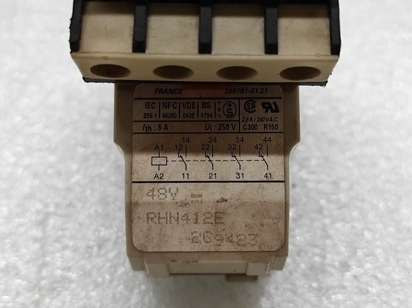 SE RHN412E 48VDC NON LATCHING RELAY