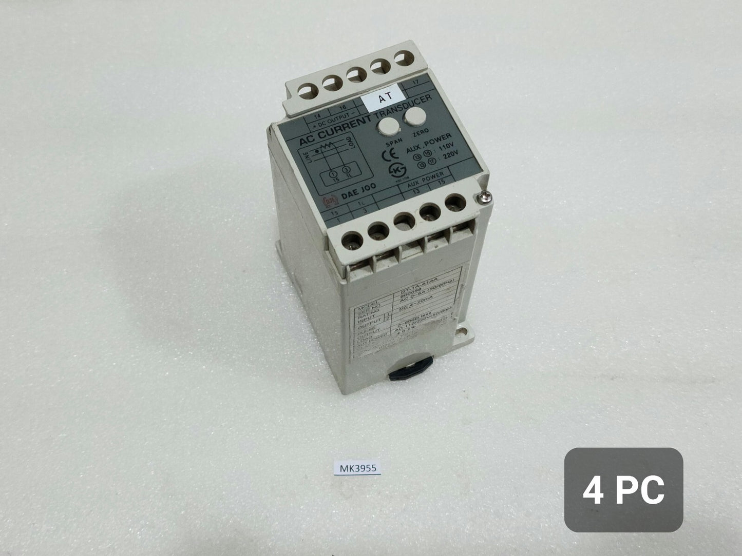 DAE JOO DT-1A-A1AA AC CURRENT TRANSDUCER 110/220VAC