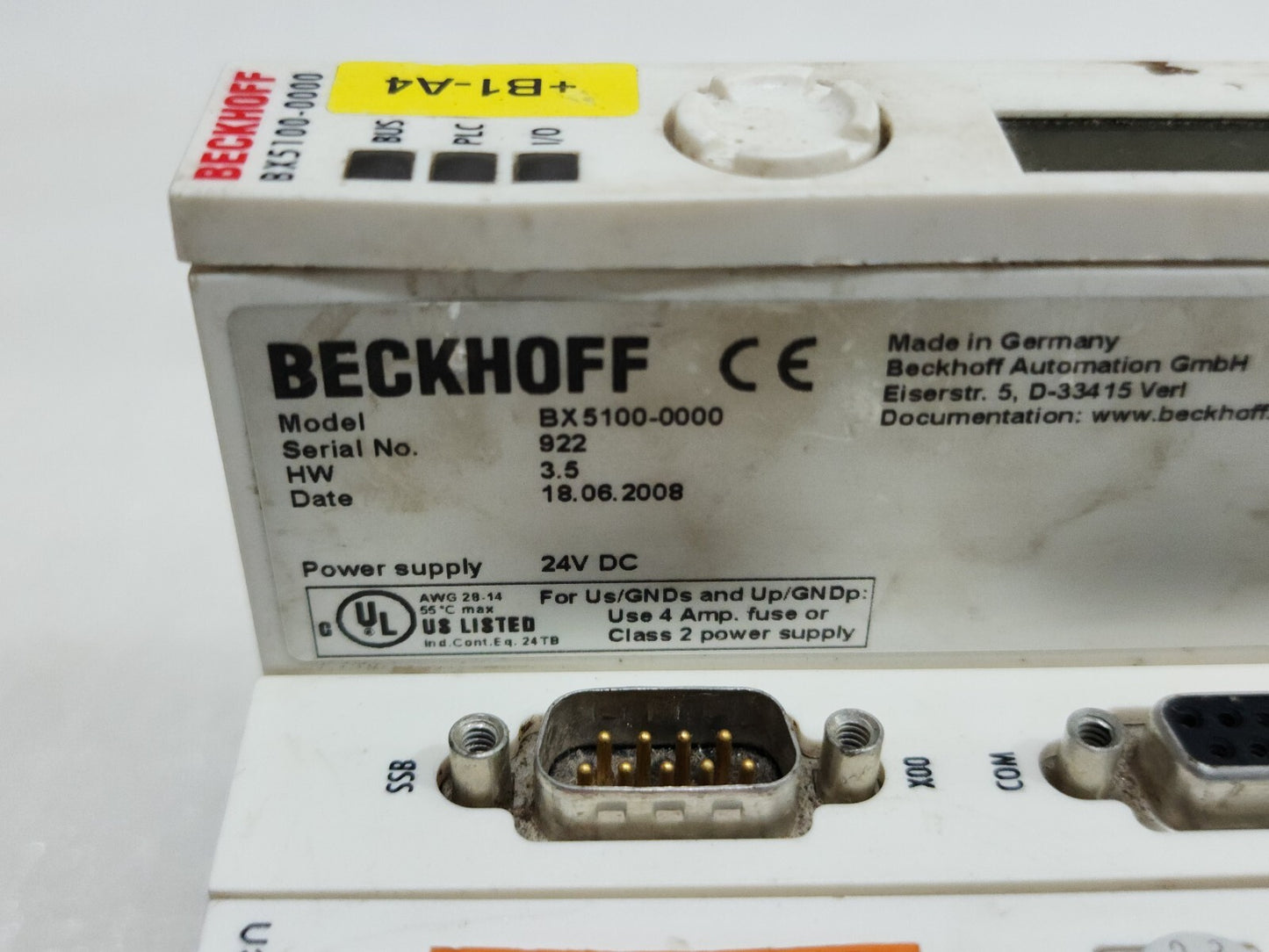 BECKHOFF BX5100-0000 CANOPEN CONTROLLER 24VDC