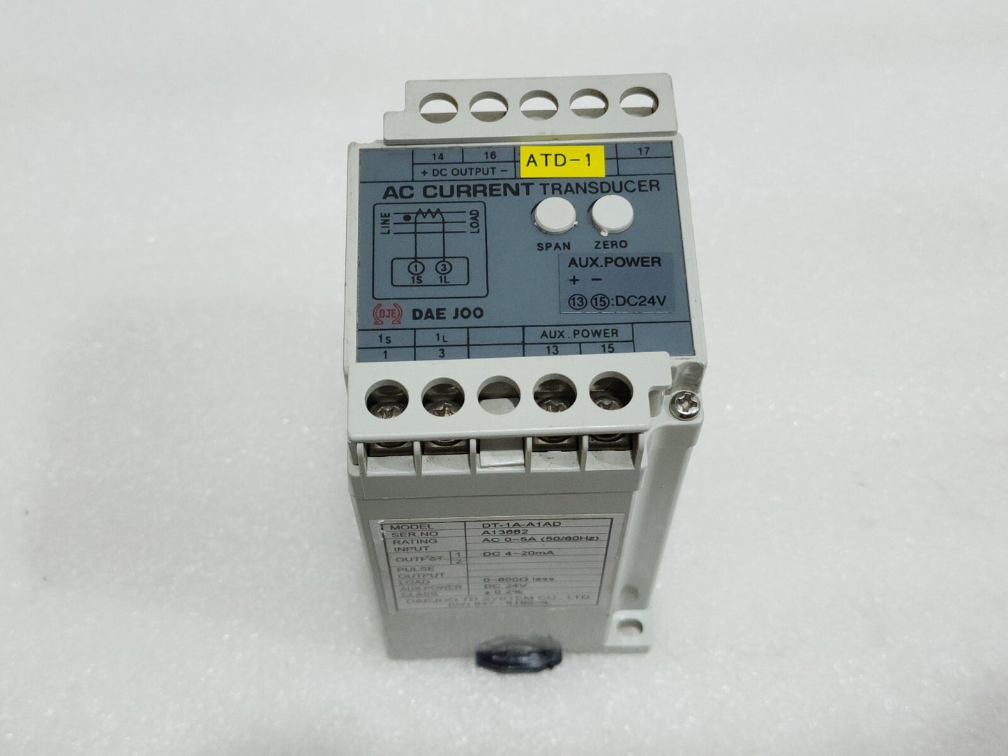 DAE JOO DT-1A-A1AD AC CURRENT TRANSDUCER 24VDC