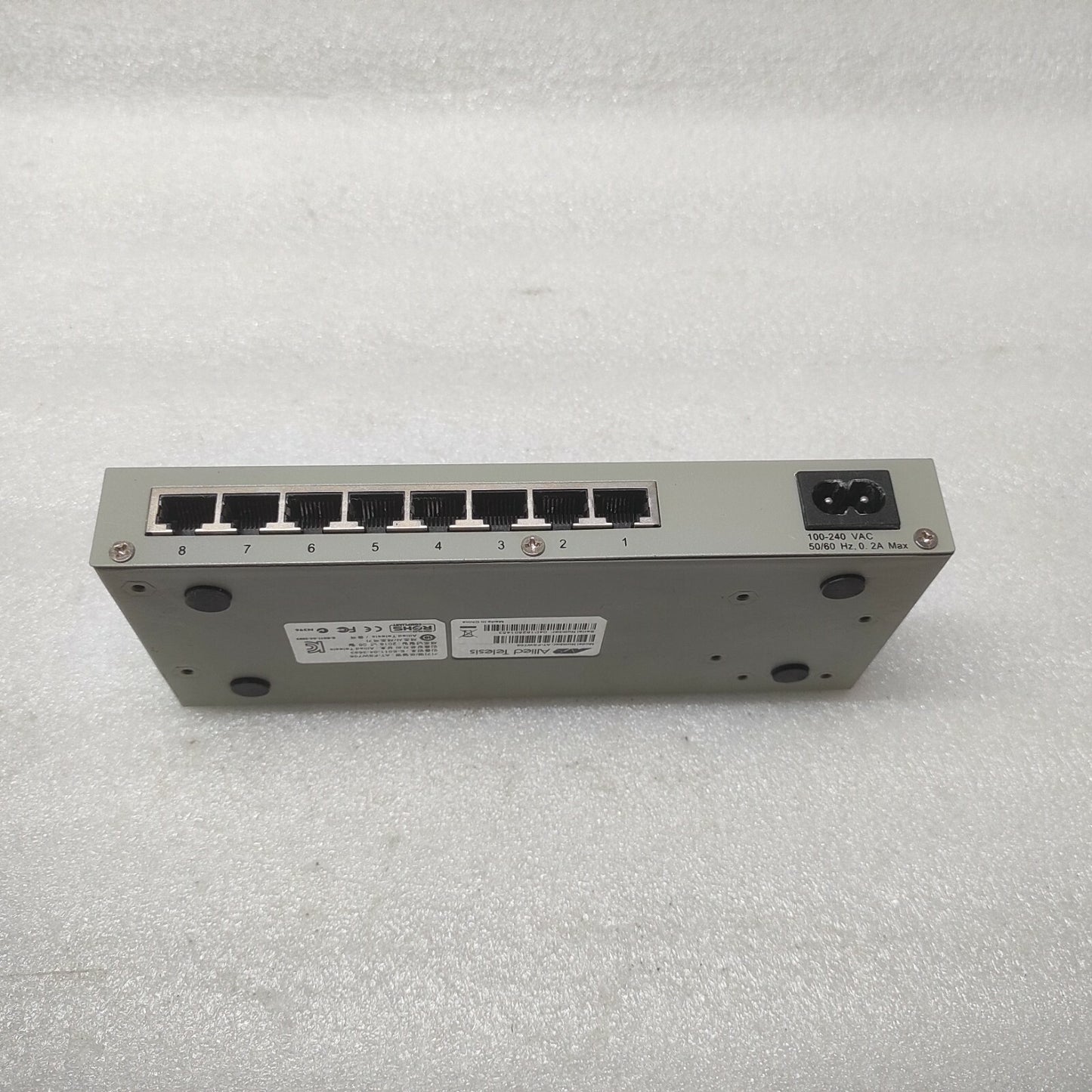 ALLIED TELESIS AT-FSW708 10BASE-T/100BASE-TX 8-PORT FAST ETHERNET SWITCH