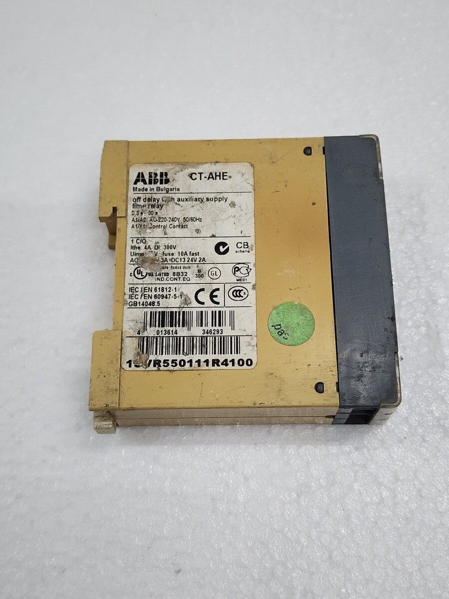ABB CT-AHE OFF DELAY WITH AUXILIARY SUPPLY TIME RELAY 1SVR550111R4100 220–240VAC