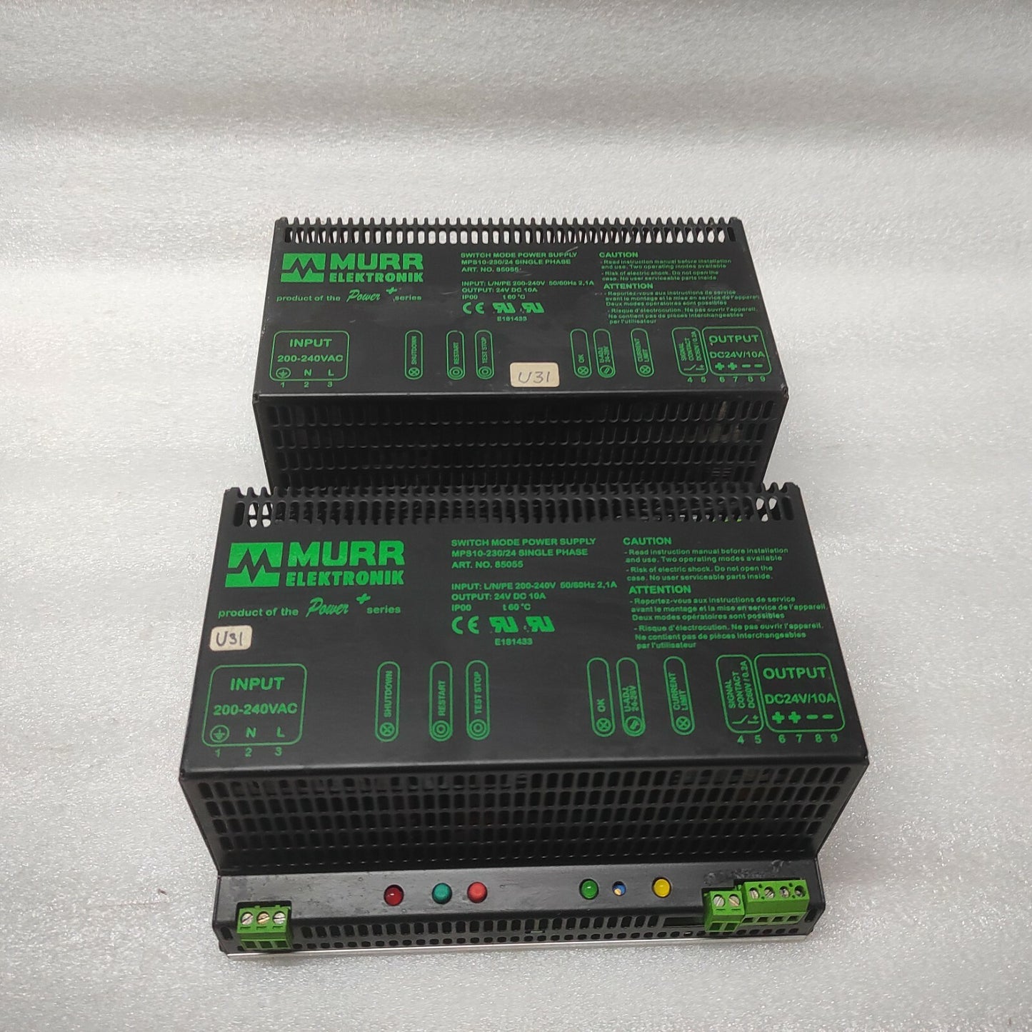 MURR ELEKTRONIK MPS10-230/24 POWER SUPPLY 85055 24VDC 10A