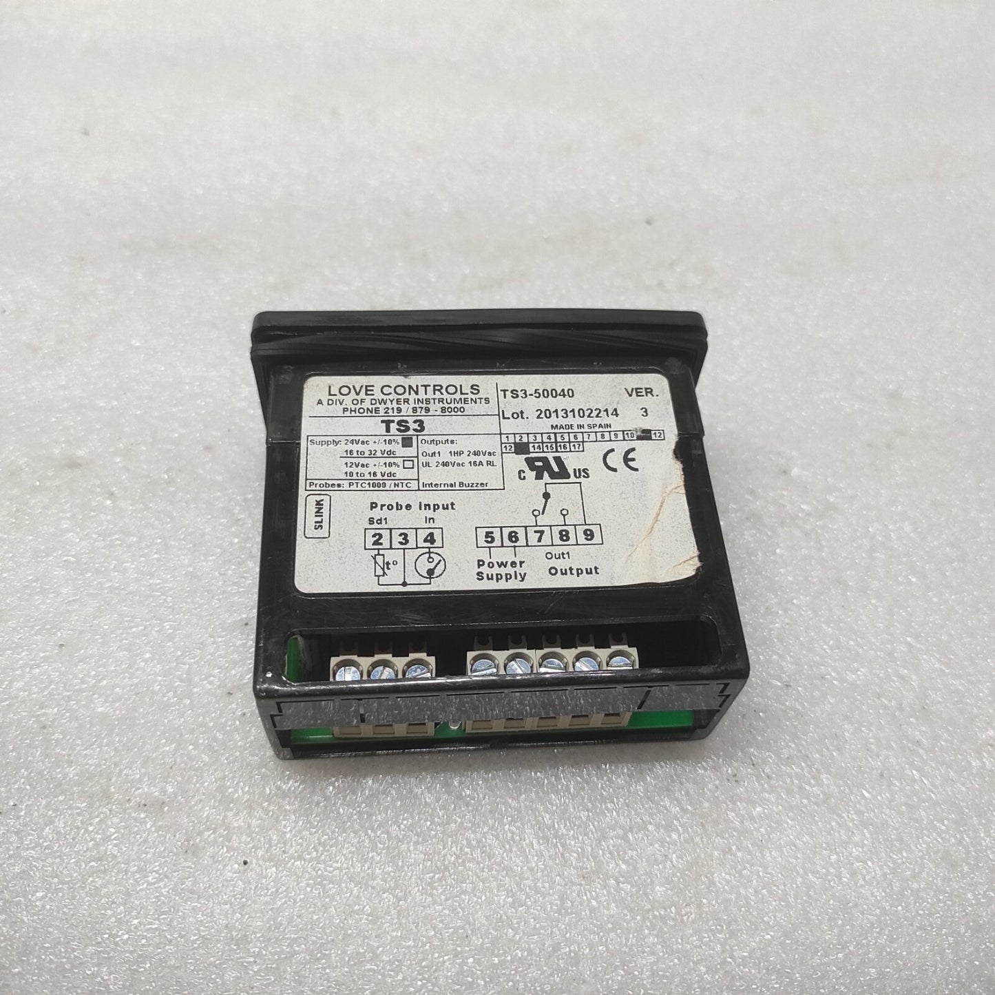 LOVE CONTROLS TS3-50040 DIGITAL TEMPERATURE SWITCH 24VAC/16-32VDC DWYER