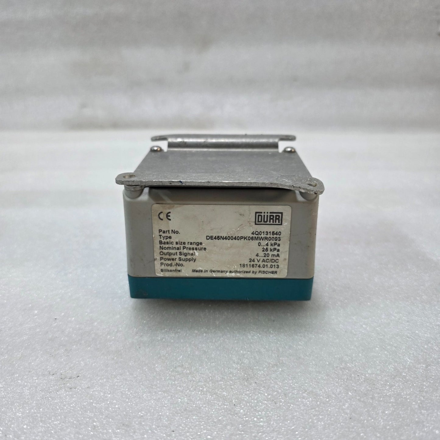DÜRR DE45N40040 INDUSTRIAL PRESSURE SENSOR 4Q0131540 0–4 KPA | 4–20 MA OUTPUT |