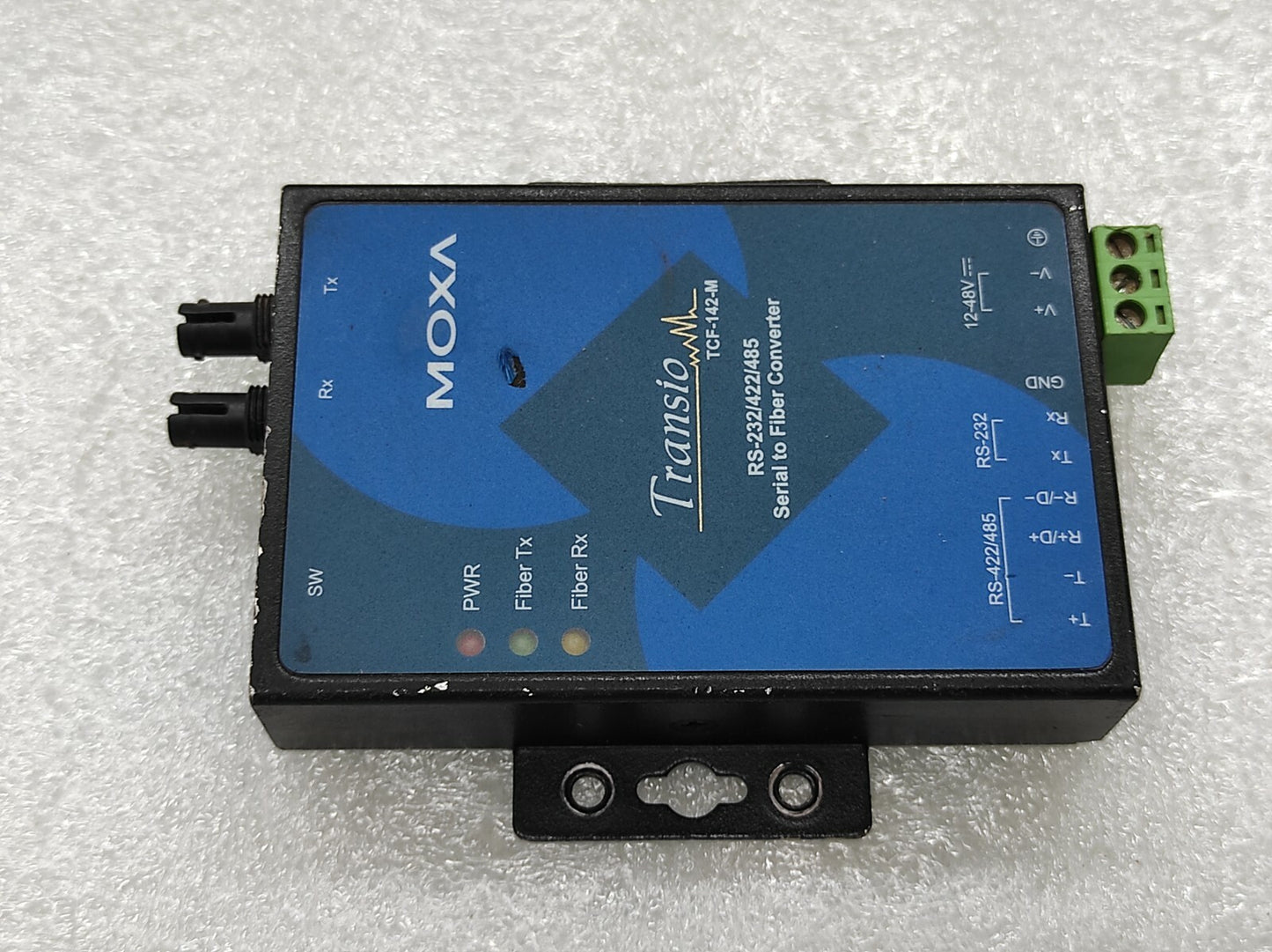 MOXA TRANSIO TCF-142-M RS-232/422/485 SERIAL TO FIVER CONVERTER