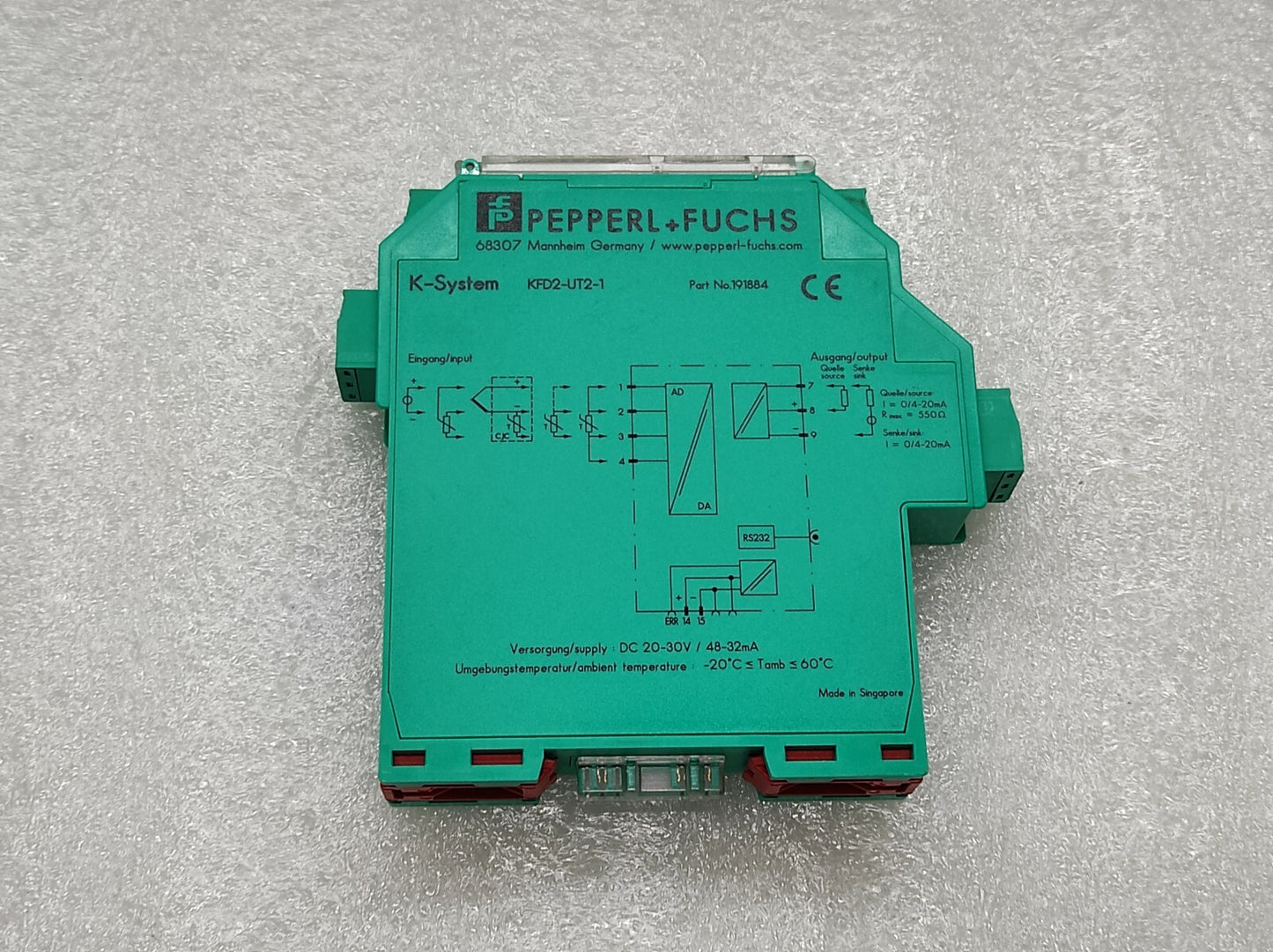 PEPPERL + FUCHS KFD2-UT2-1 TEMPERATURE CONVERTER 191884