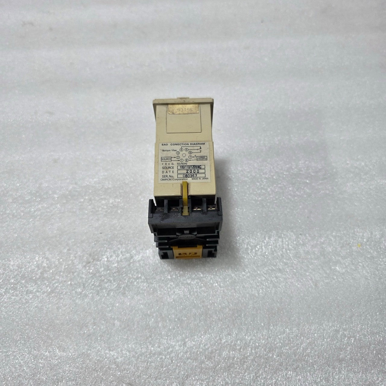 OMRON SAO-R1N ADJUSTABLE CURRENT SENSOR RELAY WITH TIME DELAY 100/110/120V