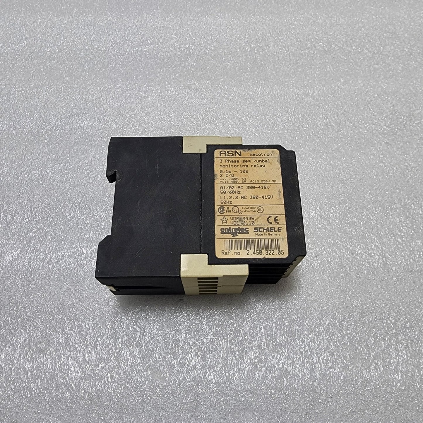 ENTRELEC SCHIELE ASN MONITORING RELAY 2.450.322.05 380-415V