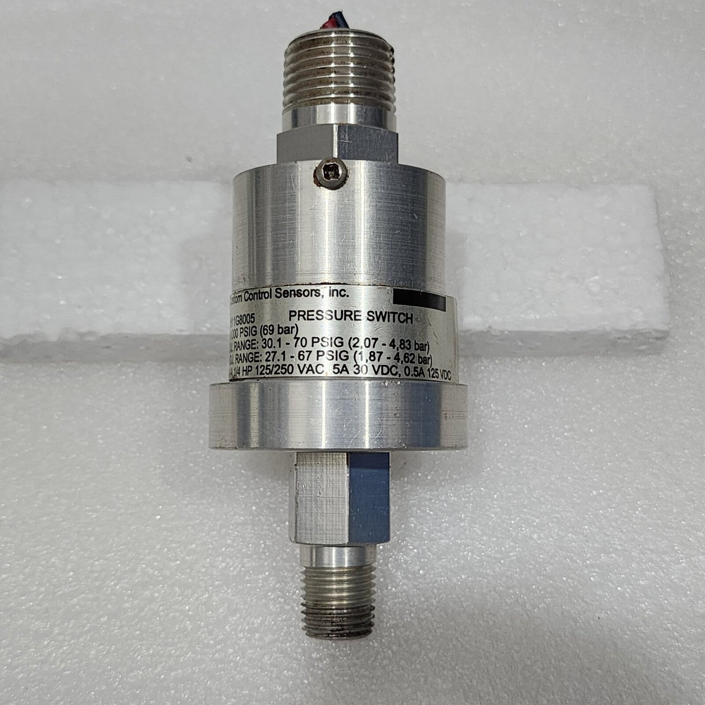CUSTOM CONTROL SENSORS 611G8005 PRESSURE SWITCH 1000 PSIG 69 BAR