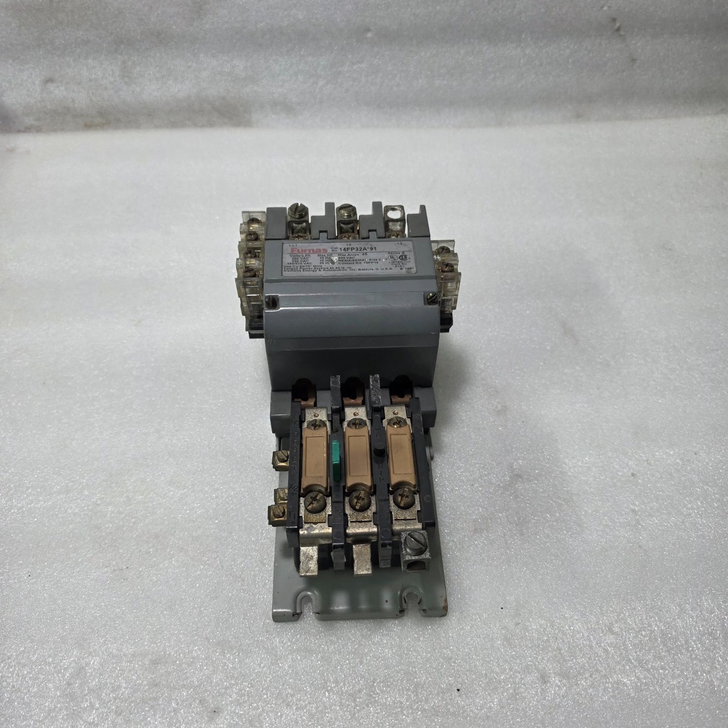 FURNAS 14FP32A-91 STARTER 45A OVERLOAD RELAY 48GC39AA3 190-220V/220-240V