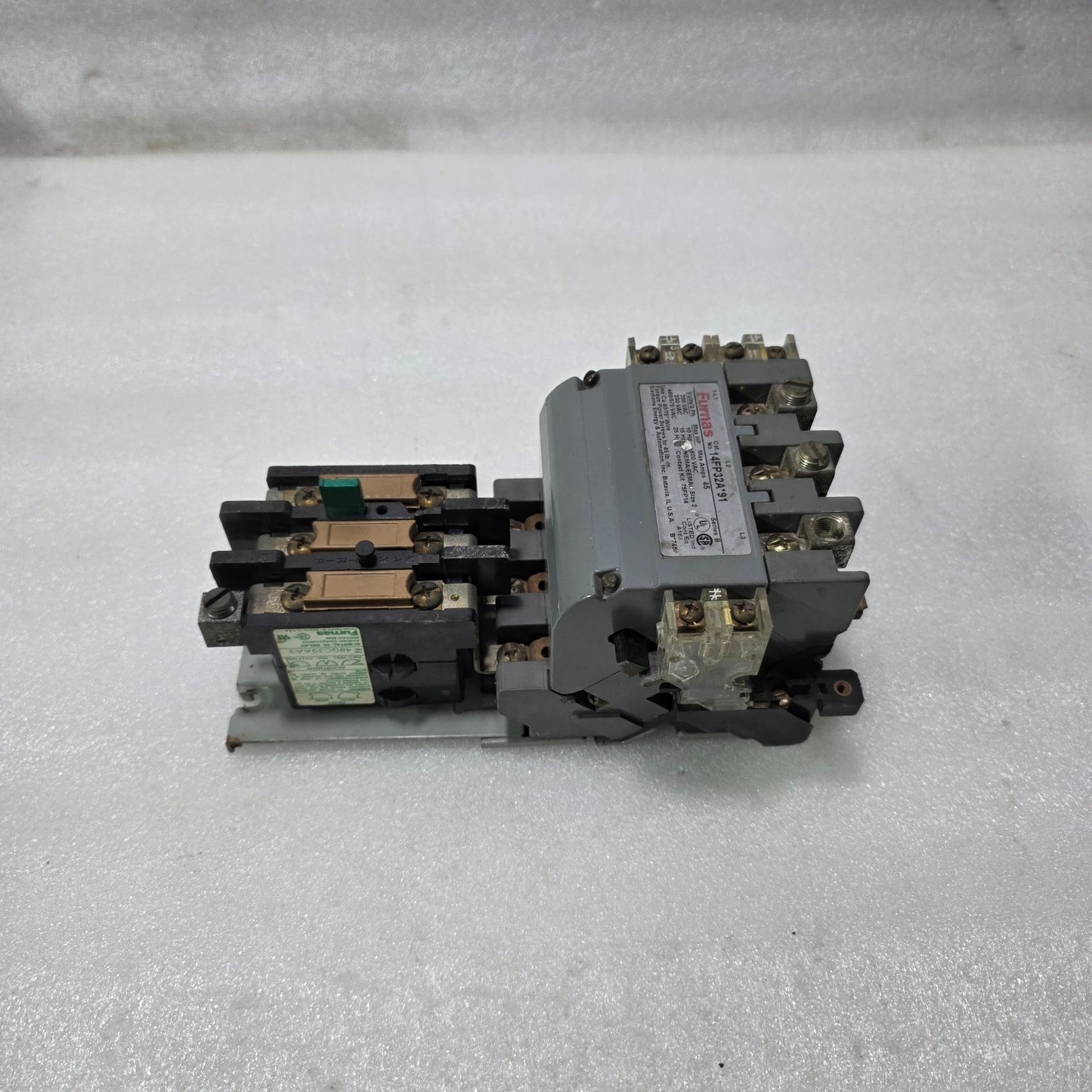 FURNAS 14FP32A-91 STARTER 45A OVERLOAD RELAY 48GC39AA3 190-220V/220-240V