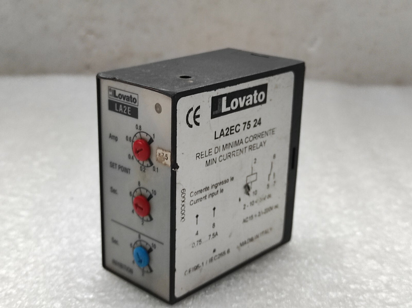 LOVATO LA2E MIN CURRENT RELAY LA2EC-75-24