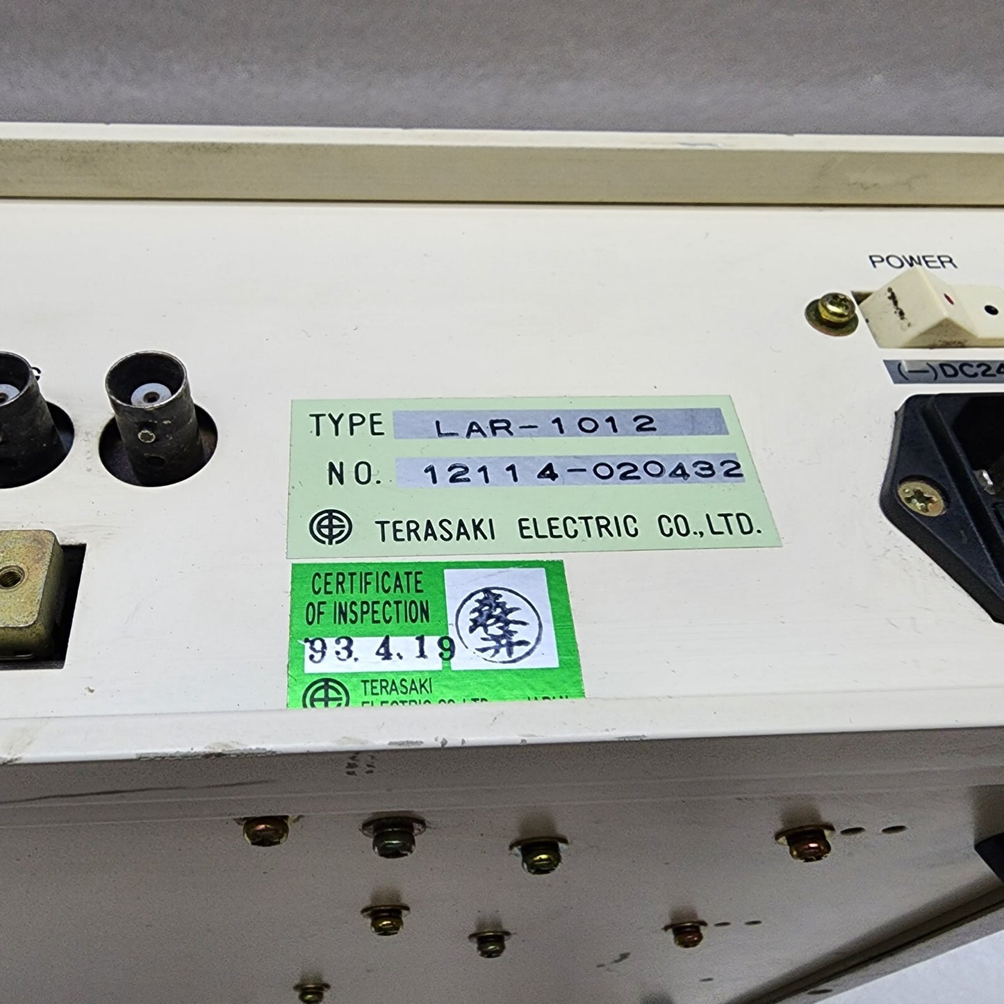 TERASAKI GDT720 GRAPHIC DISPLAY TERMINAL LAR-1012