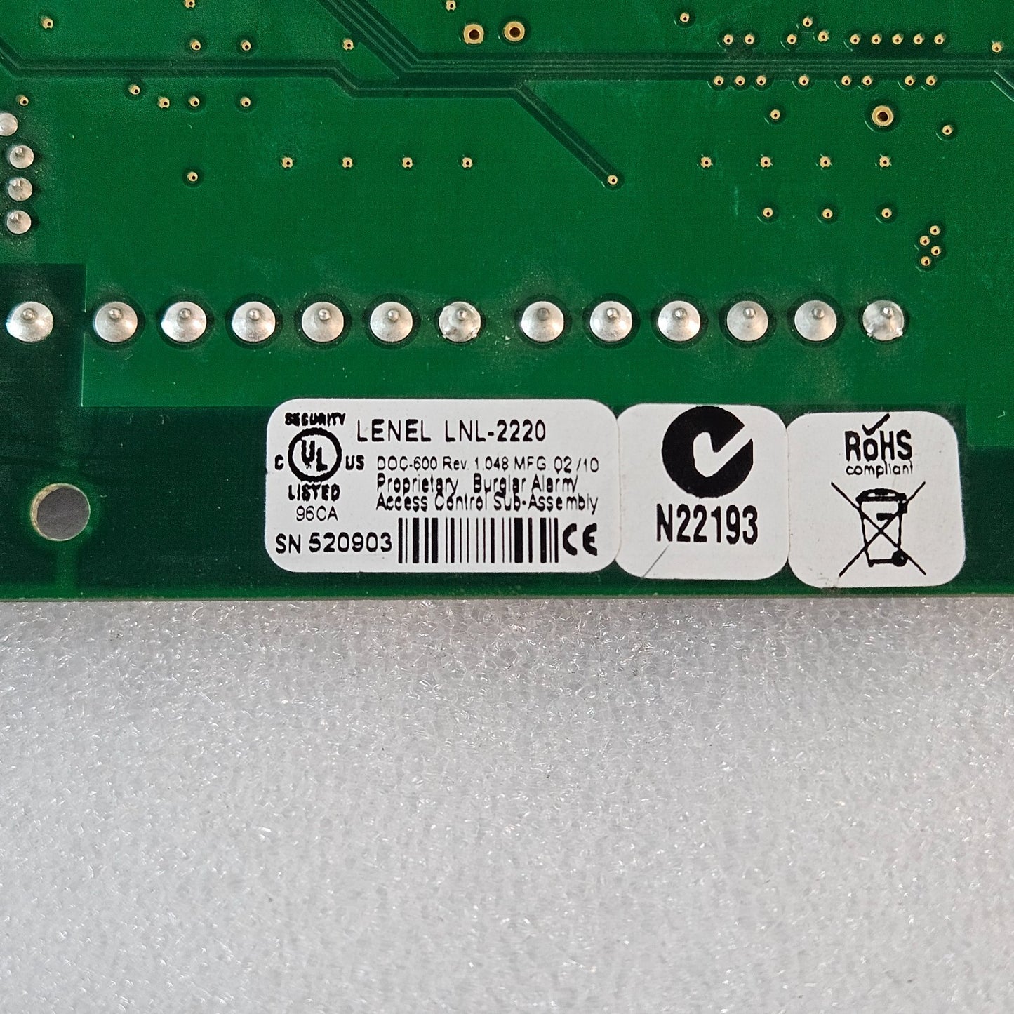 LENEL LNL-2220 ACCESS CONTROL MODULE BOARD | SECURITY ALARM SUB-ASSEMBLY