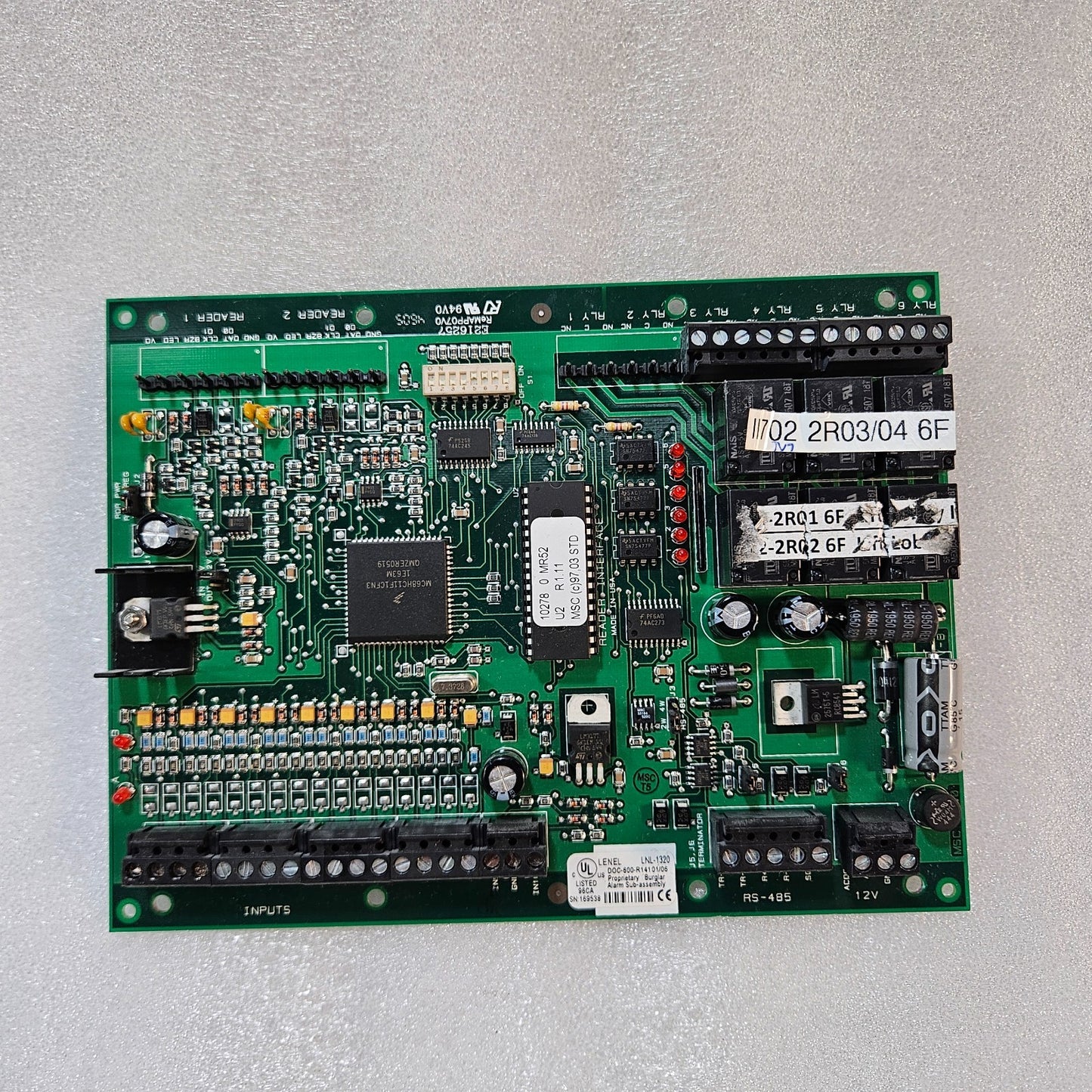 LENEL LNL-1320 ACCESS CONTROL SECURITY SUB-ASSEMBLY MODULE UL LISTED BURGLAR ALA