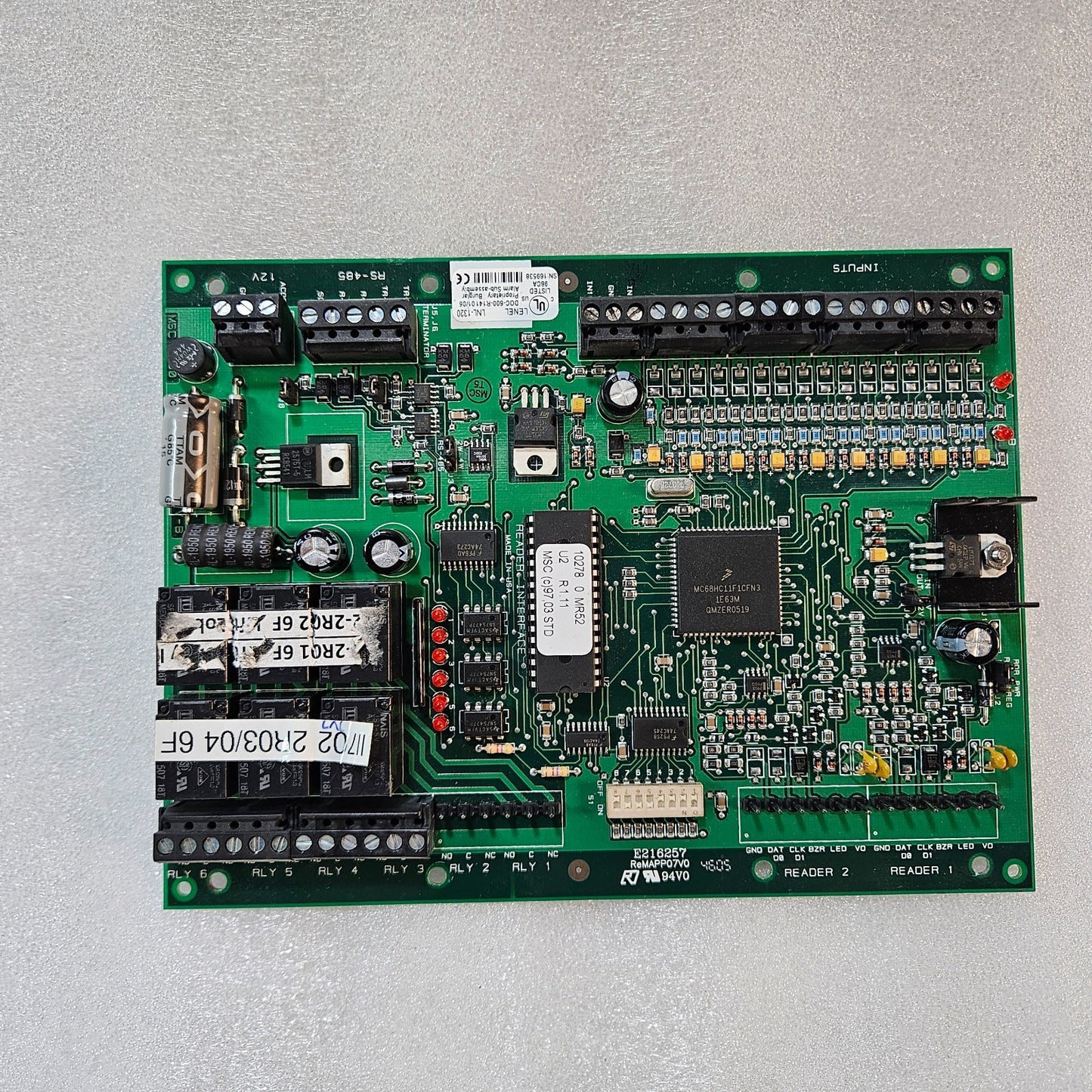 LENEL LNL-1320 ACCESS CONTROL SECURITY SUB-ASSEMBLY MODULE UL LISTED BURGLAR ALA