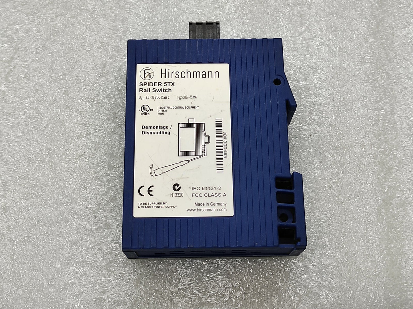 HIRSCHMANN SPIDER 5TX RAIL SWITCH 24V DC