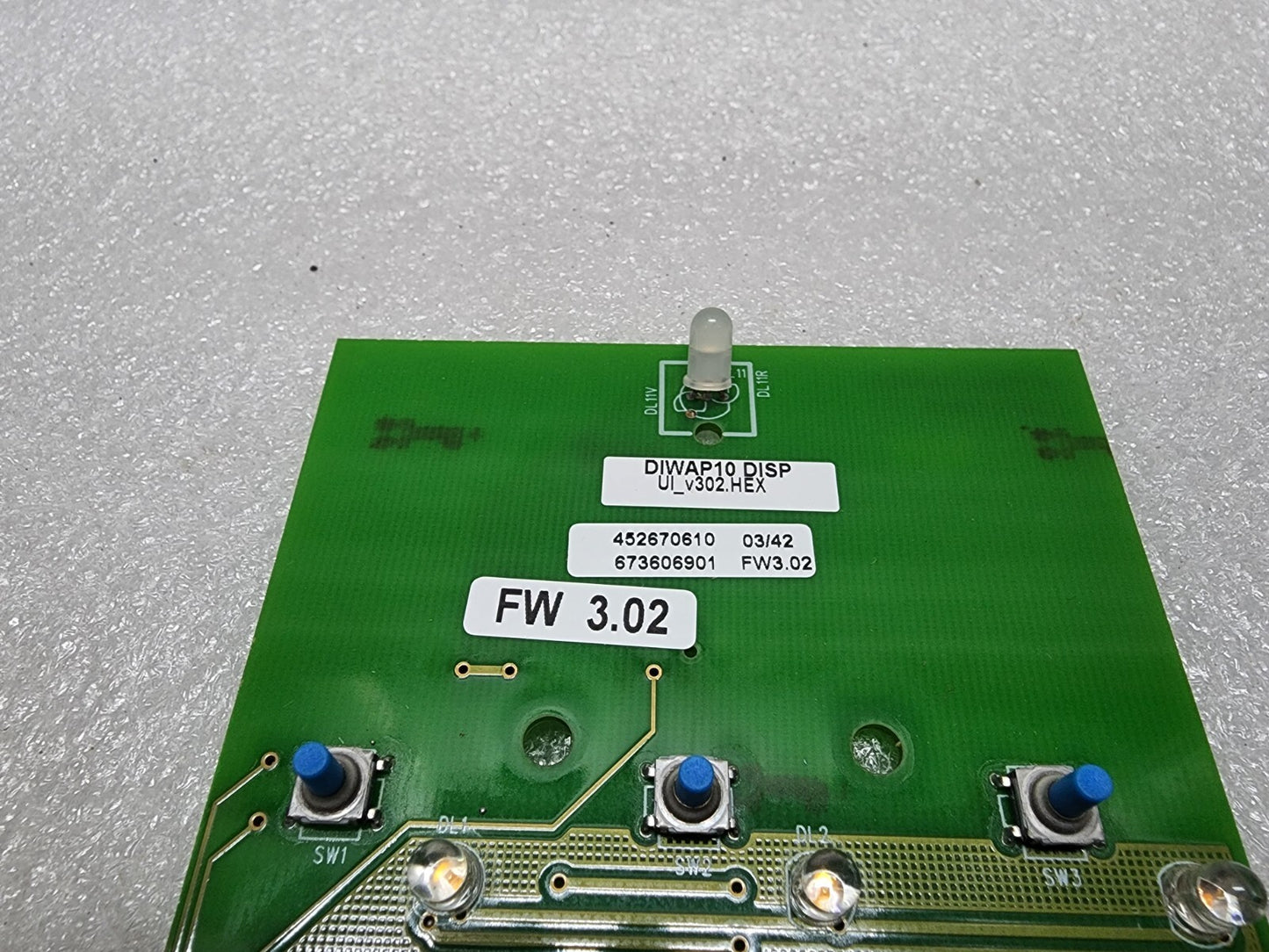 GE POWER CONTROLS 356002101A PCB DIWAPP10-DISP UI-V302.HEX 452670610