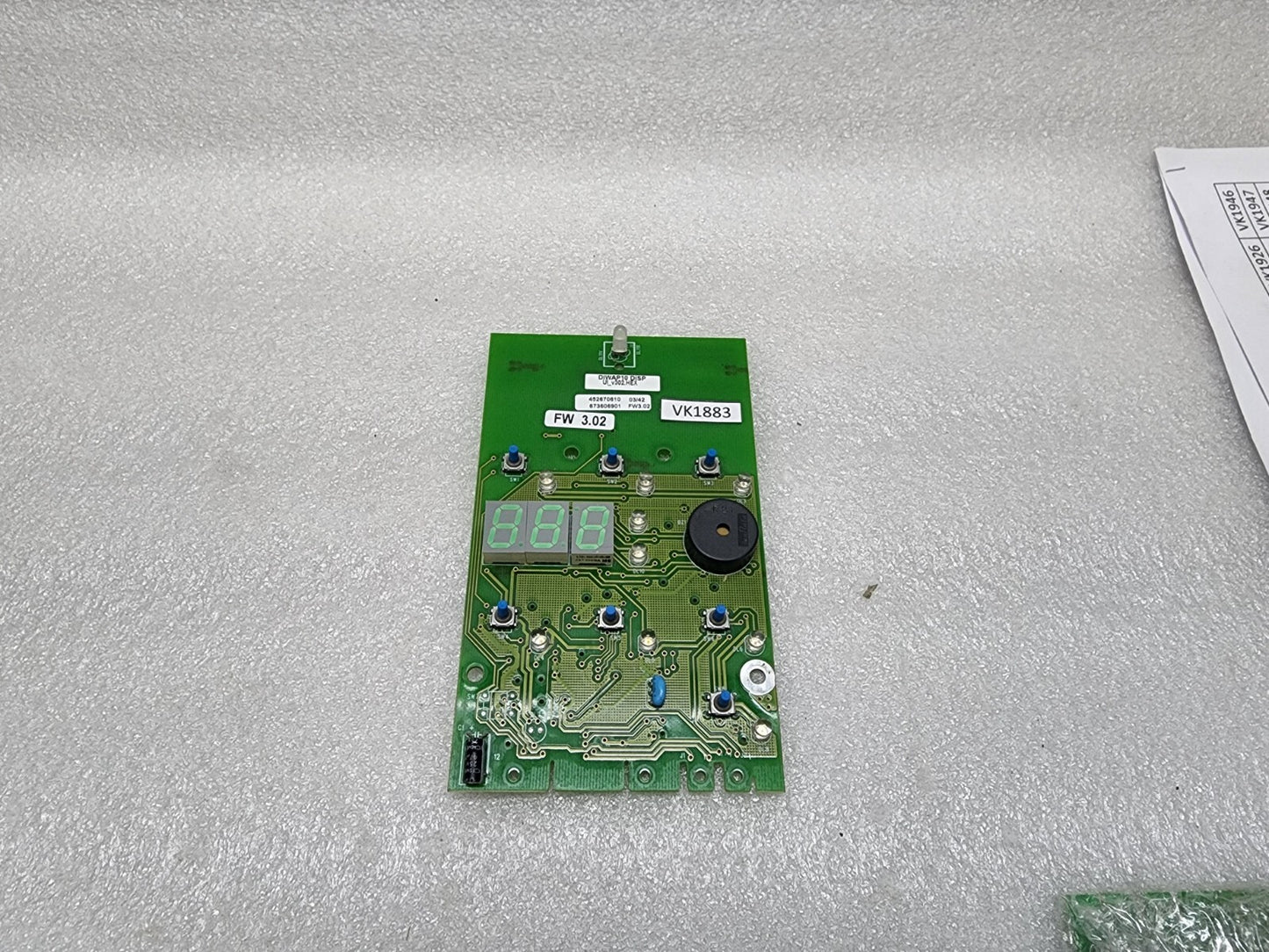 GE POWER CONTROLS 356002101A PCB DIWAPP10-DISP UI-V302.HEX 452670610