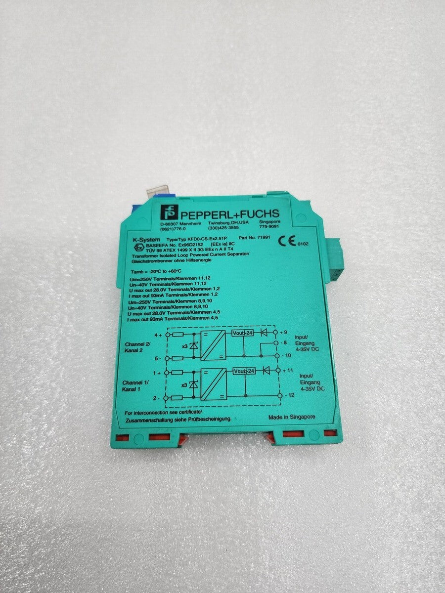 PEPPERL + FUCHS KFD0-CS-EX2.51P CURRENT SEARATOR 71991