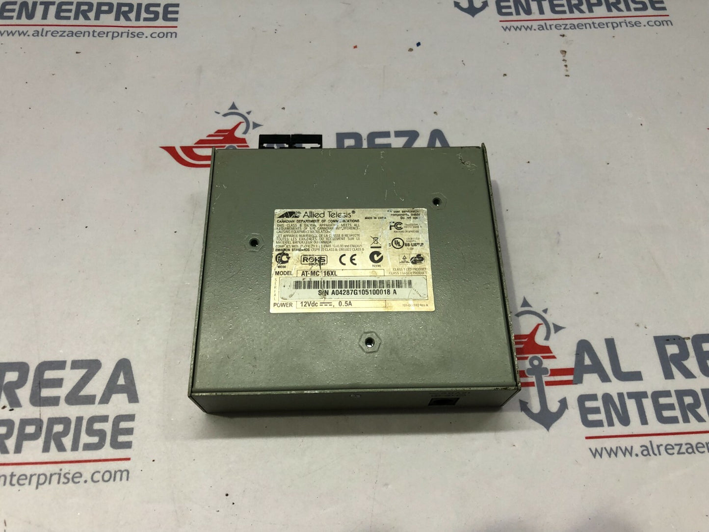 ALLIED TELESIS AT-MC116XL 10/100M AUTO-NEGOTIATION MEDIA CONVERTER 12VDC