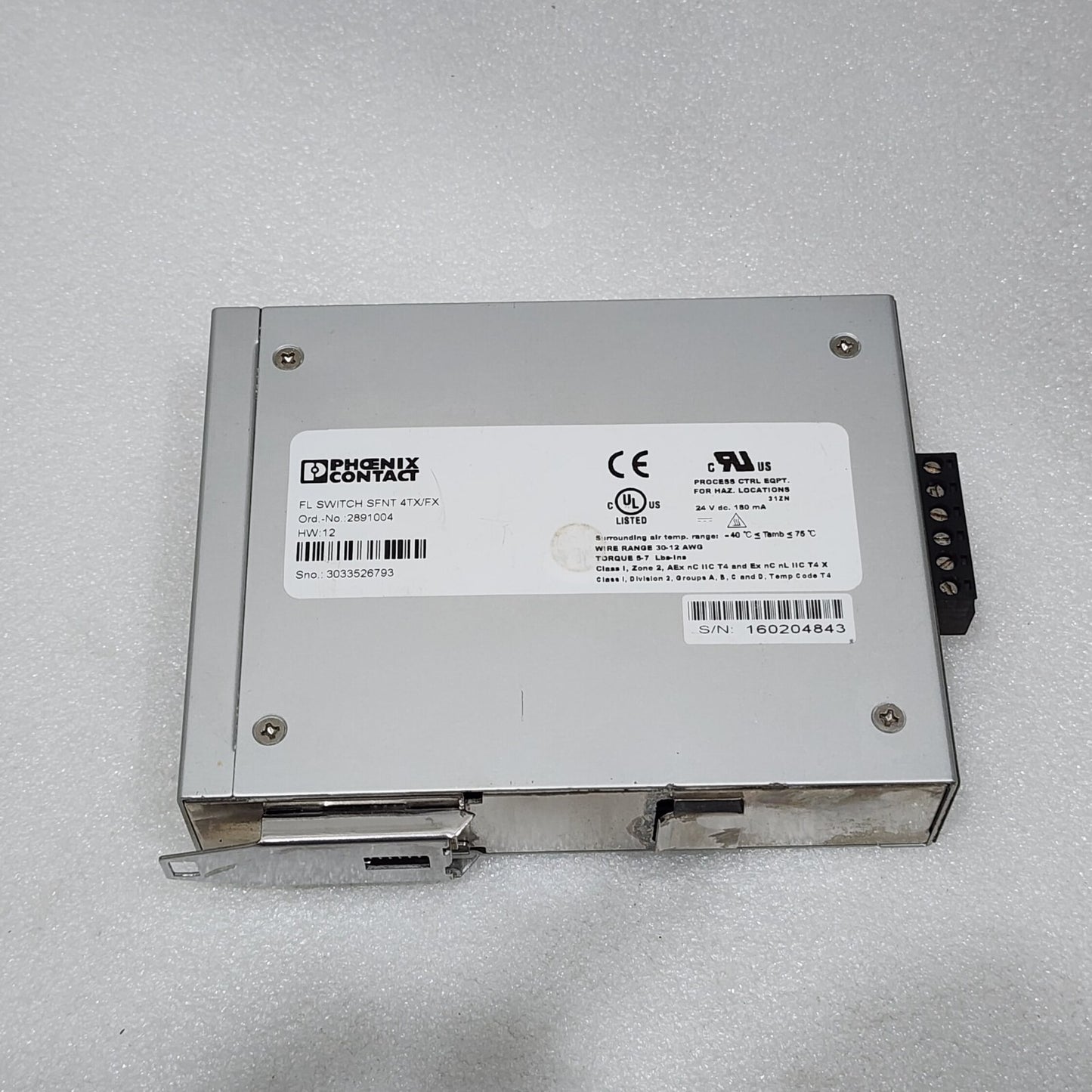 PHOENIX CONTACT FL SWITCH SFNT 4TX/FX ETHERNET SWITCH 2891004