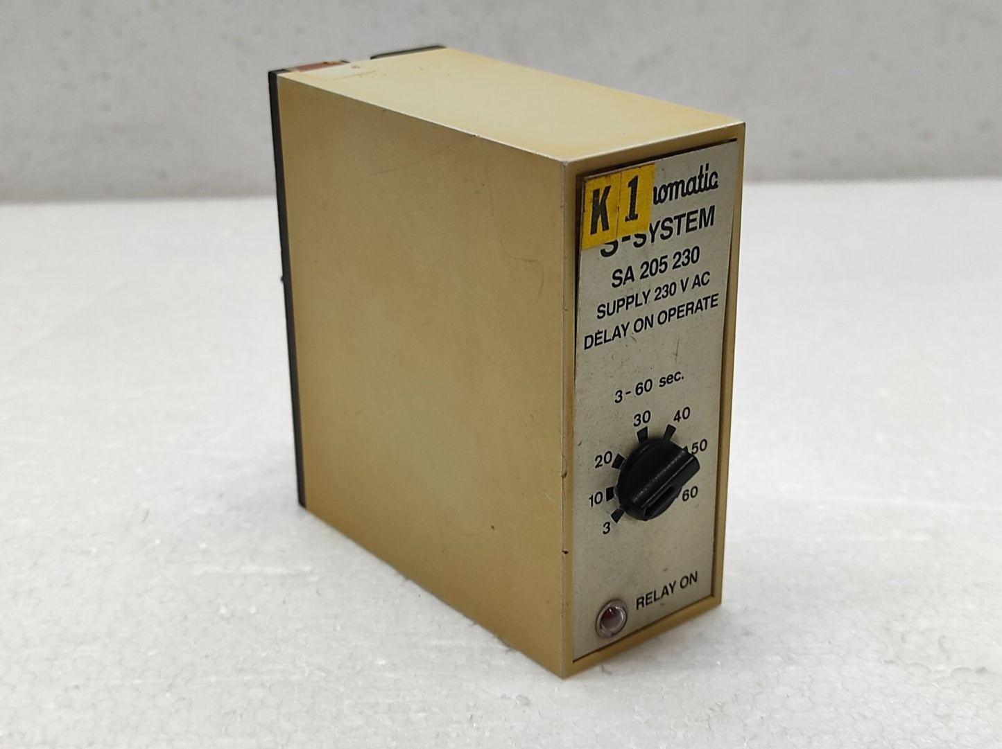 ELECTROMATIC S-SYSTEM SA 205 230 DELAY ON OPERATE TIMER RELAY 230V AC 8–180 SEC