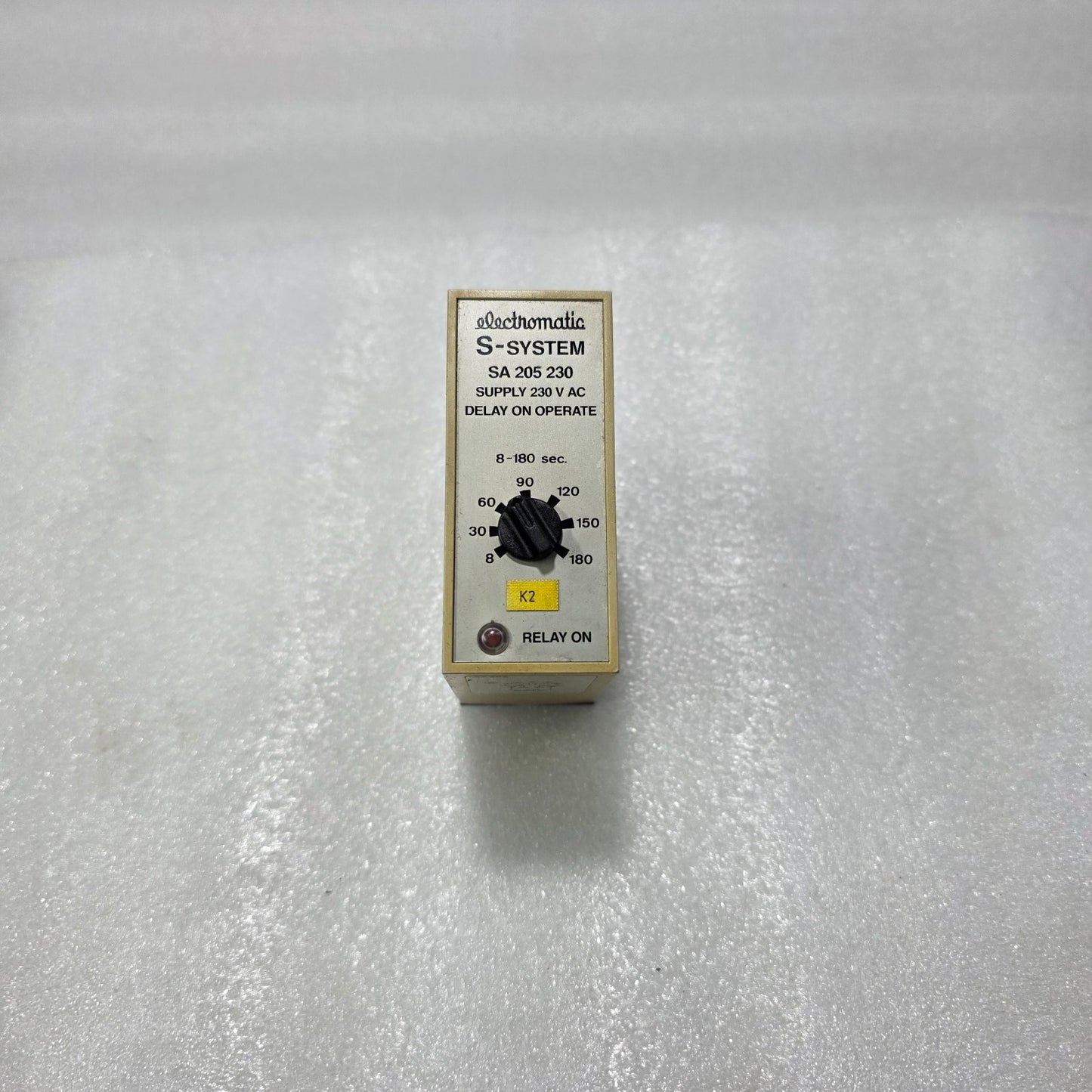ELECTROMATIC S-SYSTEM SA 205 230 DELAY ON OPERATE TIMER RELAY 230V AC 8–180 SEC